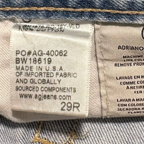 AG ADRIANO GOLDSCHMIED THE PHOEBE HI WAISTED TAPERED JEANS 29 - Picture 6 of 9